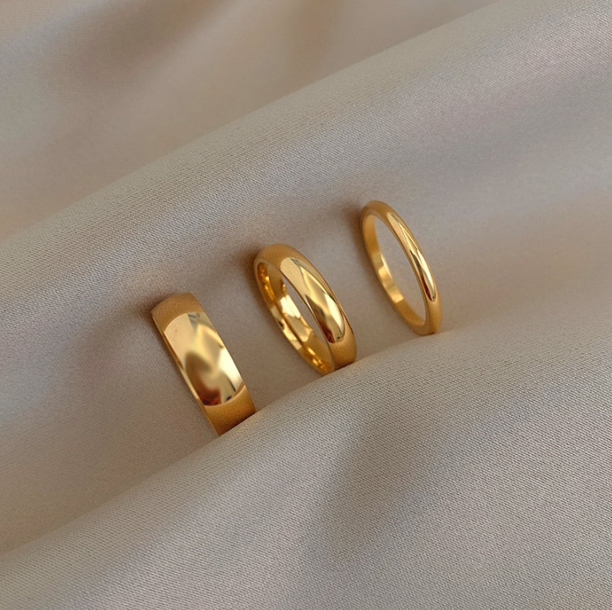 Peris Gems 5 / 2mm Gold Stainless-Steel 18K Gold Round Rings for Women | Tarnish Free Minimalist Gold Rings SHEIN Amazon Temu