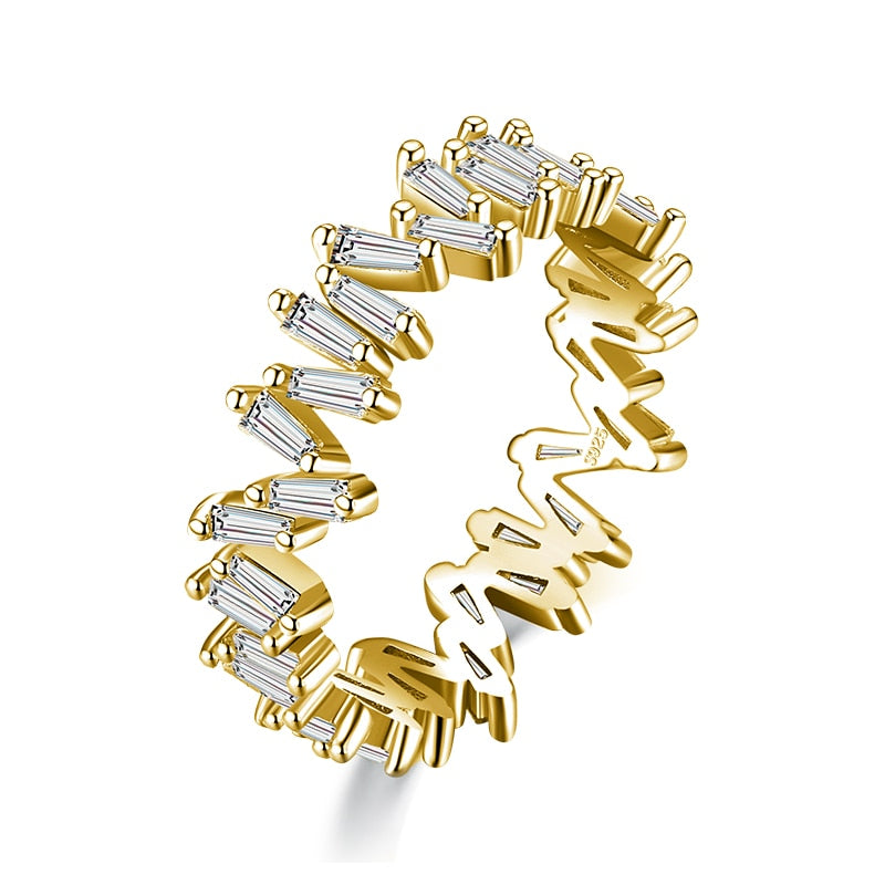 Peris Gems 5 / 5 Sterling Silver Stacked Rings for Women | 925 Gold Diamond Rings Sterling Silver Stacked Rings for Women | 925 Gold Diamond SHEIN Amazon Temu