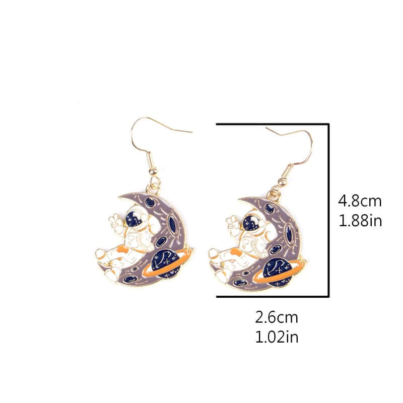 Peris Gems 5 Astronaut Star Stud Ear Clip Earrings for Women | Space Astronaut Gold Stud Earrings for Women SHEIN Amazon Temu