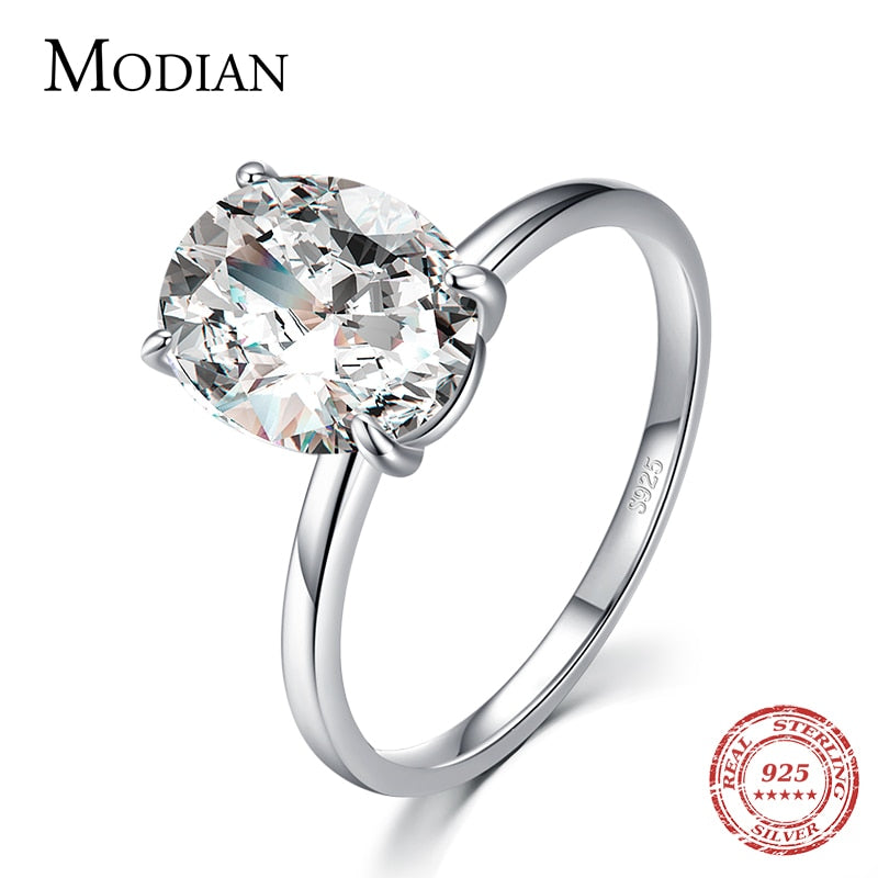 Peris Gems 5 Big Oval Cut Engagement Diamond Rings for Women | Sterling Silver Big Oval Engagement Diamond Rings for Women | Sterling Silver SHEIN Amazon Temu