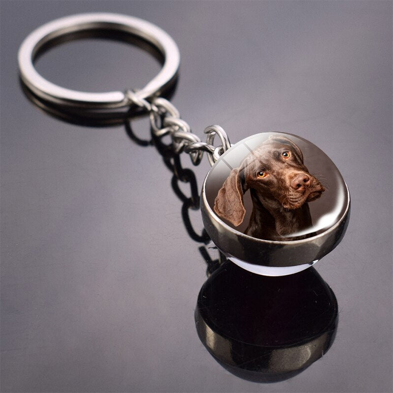 Peris Gems 5 Cute Animal Glass Ball Keychains | French Bulldog Labrador Keychains SHEIN Amazon Temu
