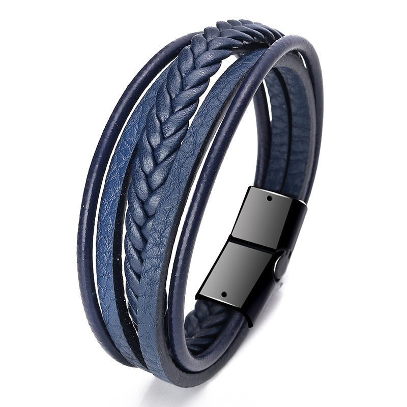 Peris Gems 5 Genuine Leather Braided Bracelet for Men SHEIN Amazon Temu