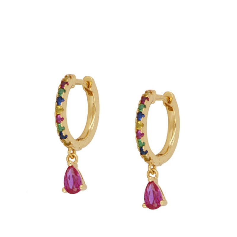 Peris Gems 5 Gold Hoop Diamond Earrings for Women | Round Gold Silver Luxury Earrings for Women SHEIN Amazon Temu