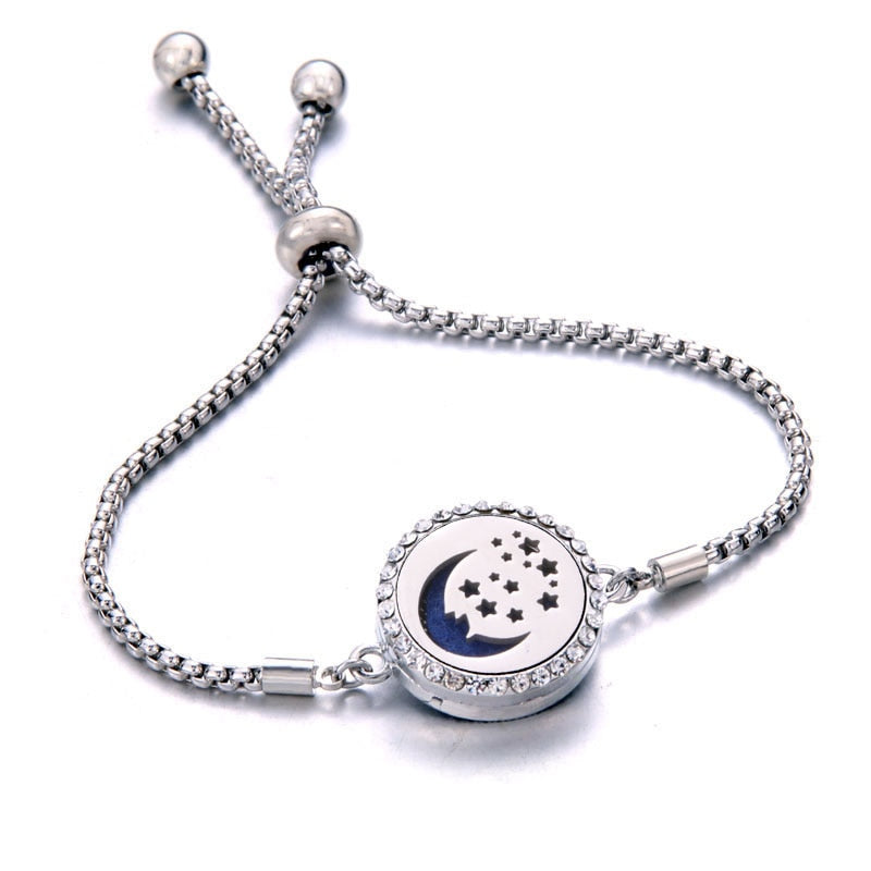 Peris Gems 5 Perfume Essential Diffuser Locket Bracelet | Adjustable Bangle Bracelets SHEIN Amazon Temu