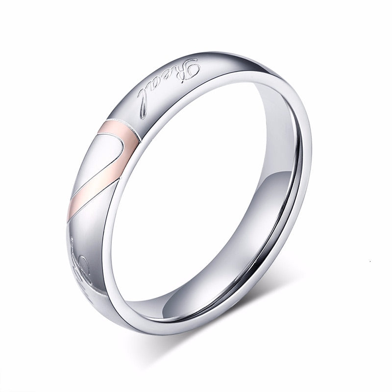 Peris Gems 5 / R Heart Rings for Couples | Stainless Steel CZ Stone Rings SHEIN Amazon Temu