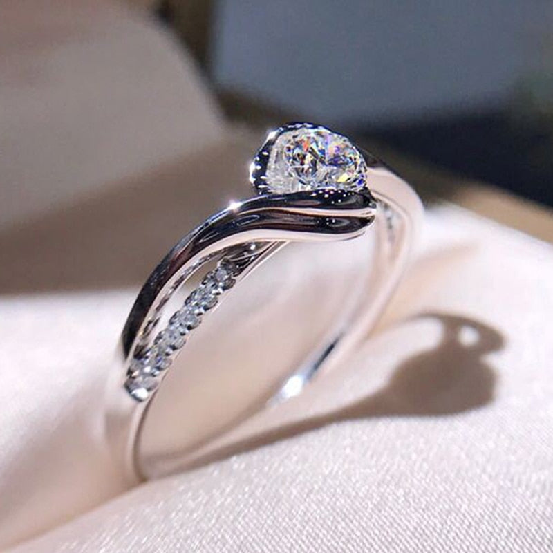 Peris Gems 5 / R1321 Tibetan Silver Diamond Engagement Rings for Women SHEIN Amazon Temu