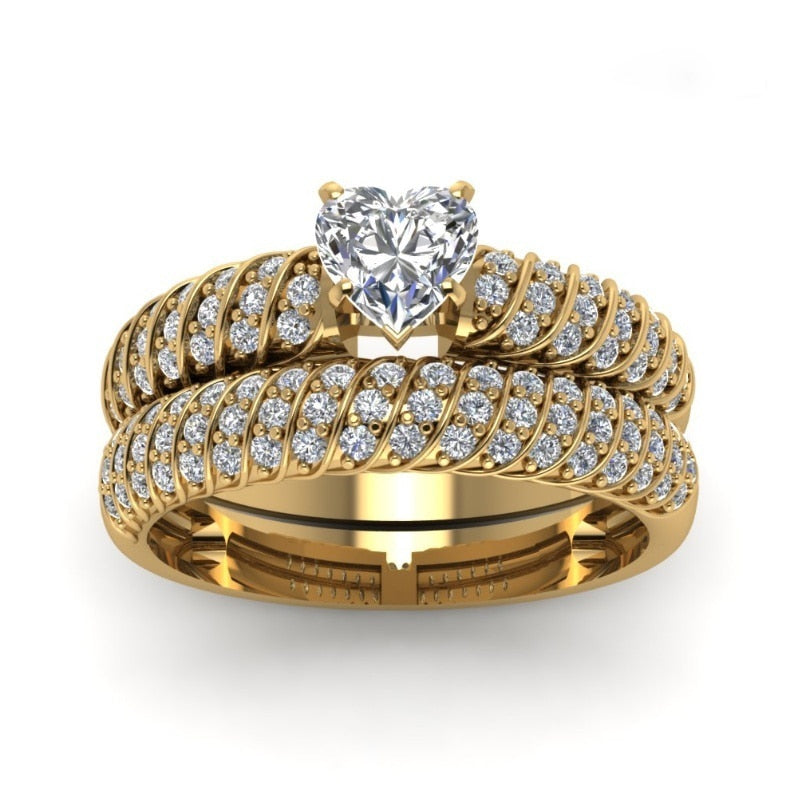 Peris Gems 5 / Style 11 Elegant Diamond Bridal Style Rings for Women | Engagement Style Diamond Encrusted Gold Silver Rings SHEIN Amazon Temu