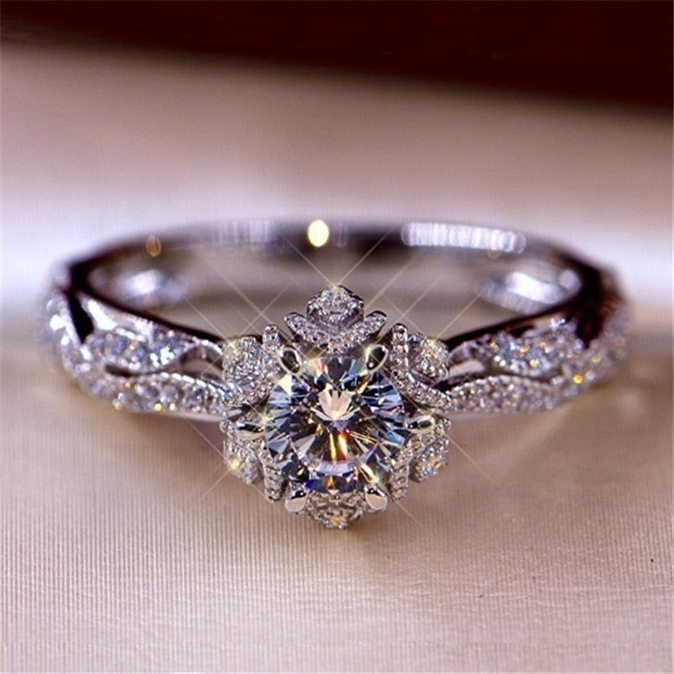 Peris Gems 5 / Supernova Diamond Two Tone X Shape Cross Dazzling CZ Rings - Female Engagement Jewelry SHEIN Amazon Temu