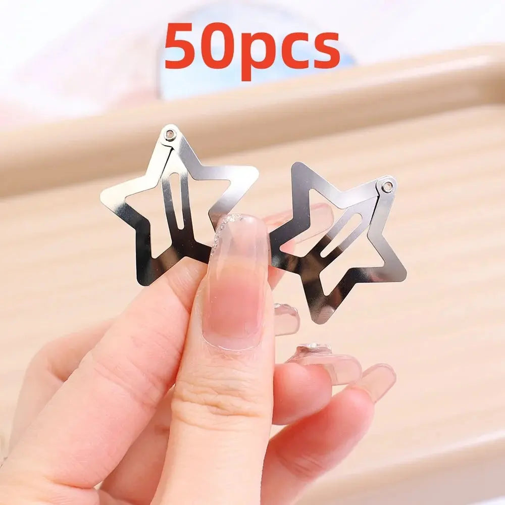 Peris Gems 50PCs 10/25/50/100/200pcs Y2K Silver Star Hair Clips for Girls Metal Snap Clip Hairpins Barrettes Hair Grip Jewel Hair Accessories 10/25/50/100/200pcs Y2K Silver Star Hair Clips for Girls Metal Snap Clip Hairpins Barrettes Hair Grip Jewel Hair Accessories SHEIN Amazon Temu