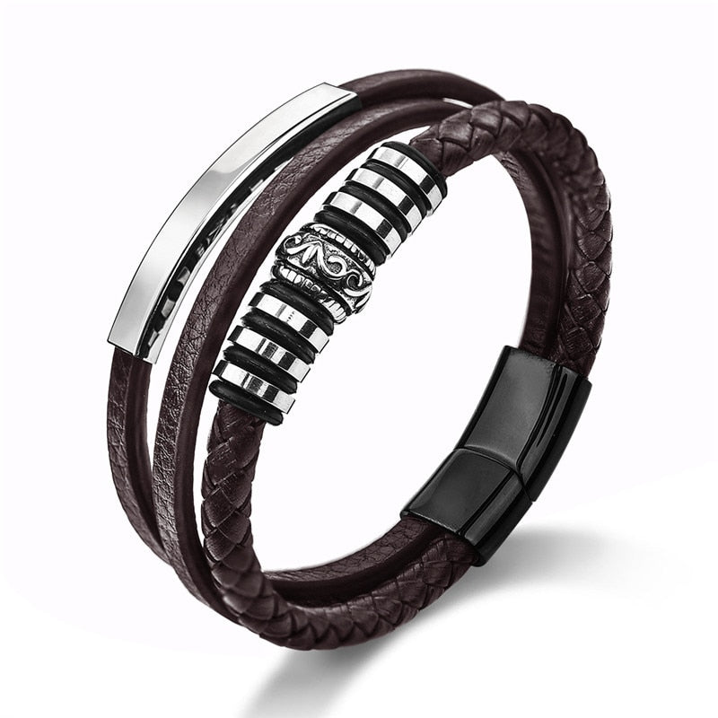 Peris Gems 6 / 18.5cm Woven Multilayered Bracelets Unisex | Stainless-Steel Clasp SHEIN Amazon Temu