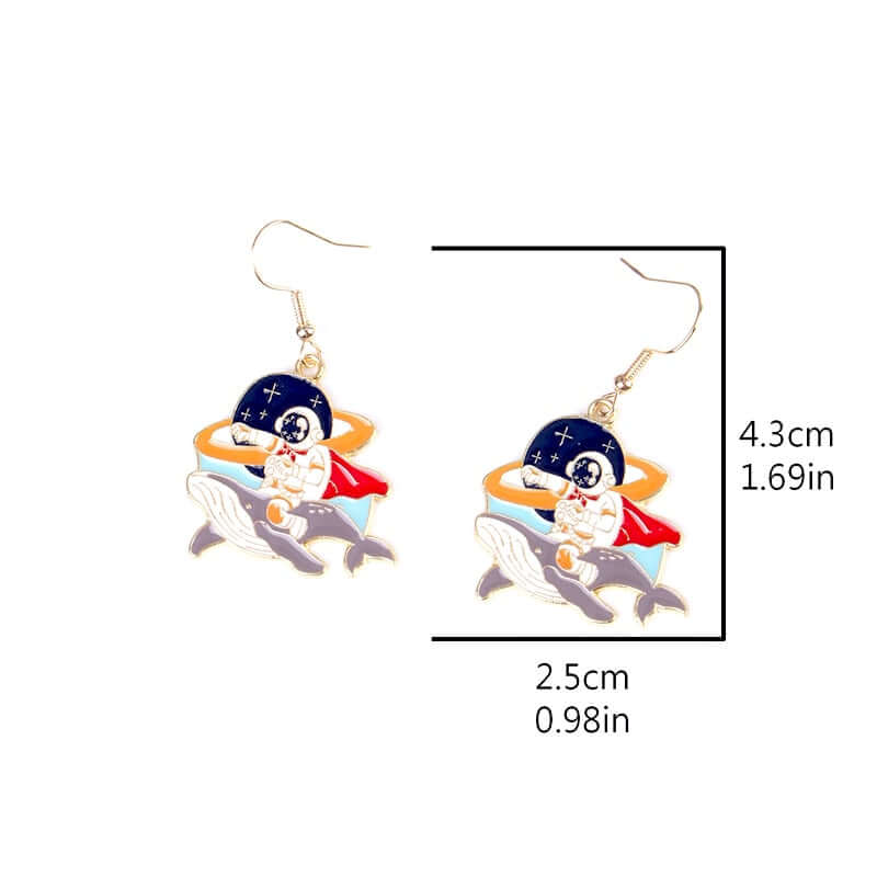 Peris Gems 6 Astronaut Star Stud Ear Clip Earrings for Women | Space Astronaut Gold Stud Earrings for Women SHEIN Amazon Temu