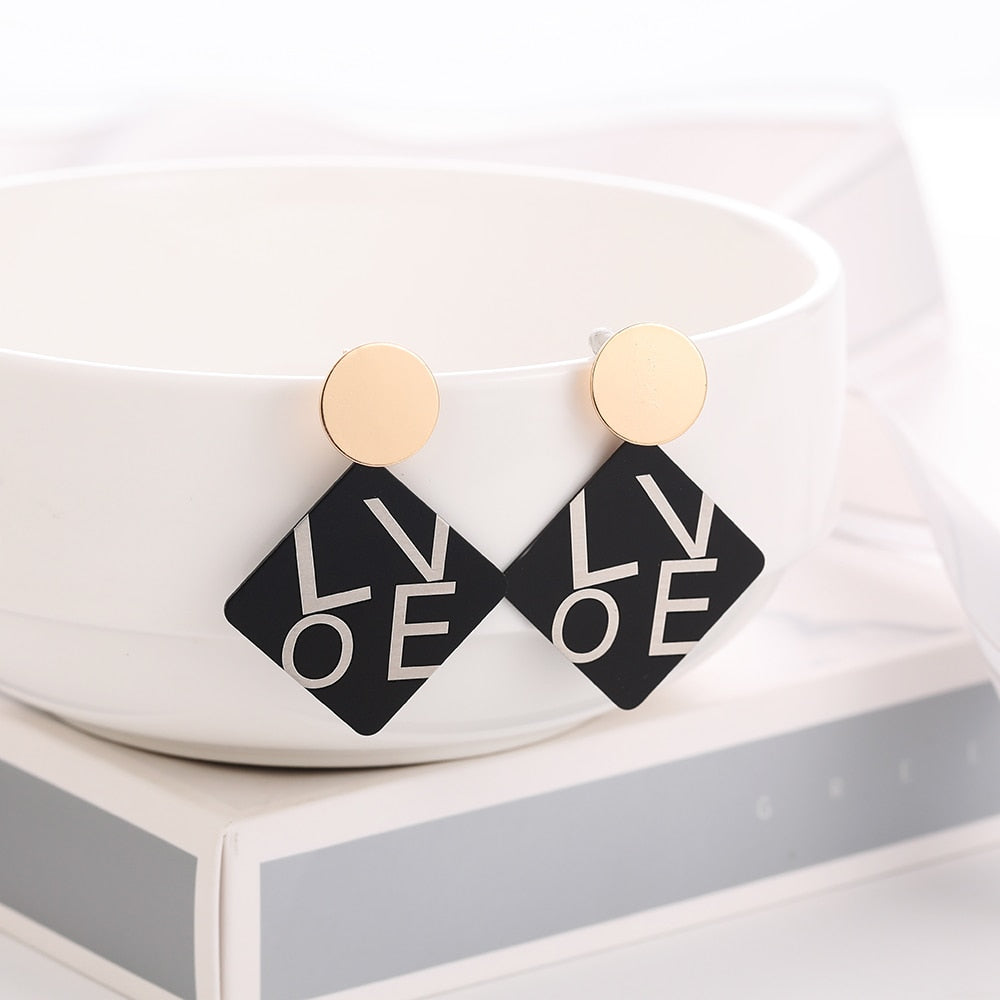 Peris Gems 6 Black and Golden Drop Earrings for Women | Hollow Dangle Earrings for Women SHEIN Amazon Temu