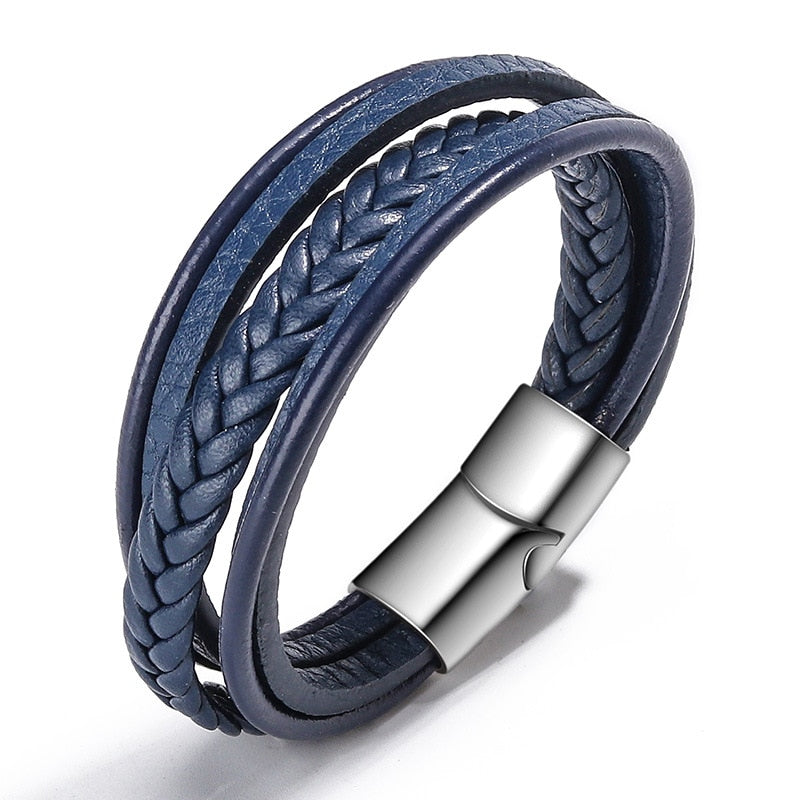 Peris Gems 6 Genuine Leather Braided Bracelet for Men SHEIN Amazon Temu