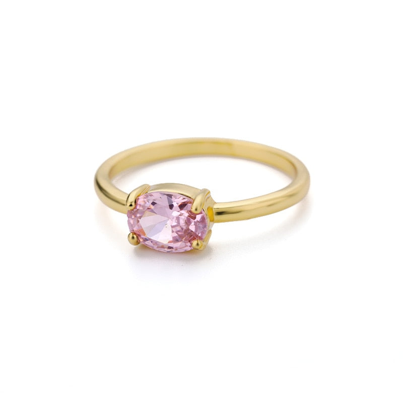 Peris Gems 6 / June / Gold Elegant Birthstone Rings - Stainless Steel 12 Birthstone Rings SHEIN Amazon Temu