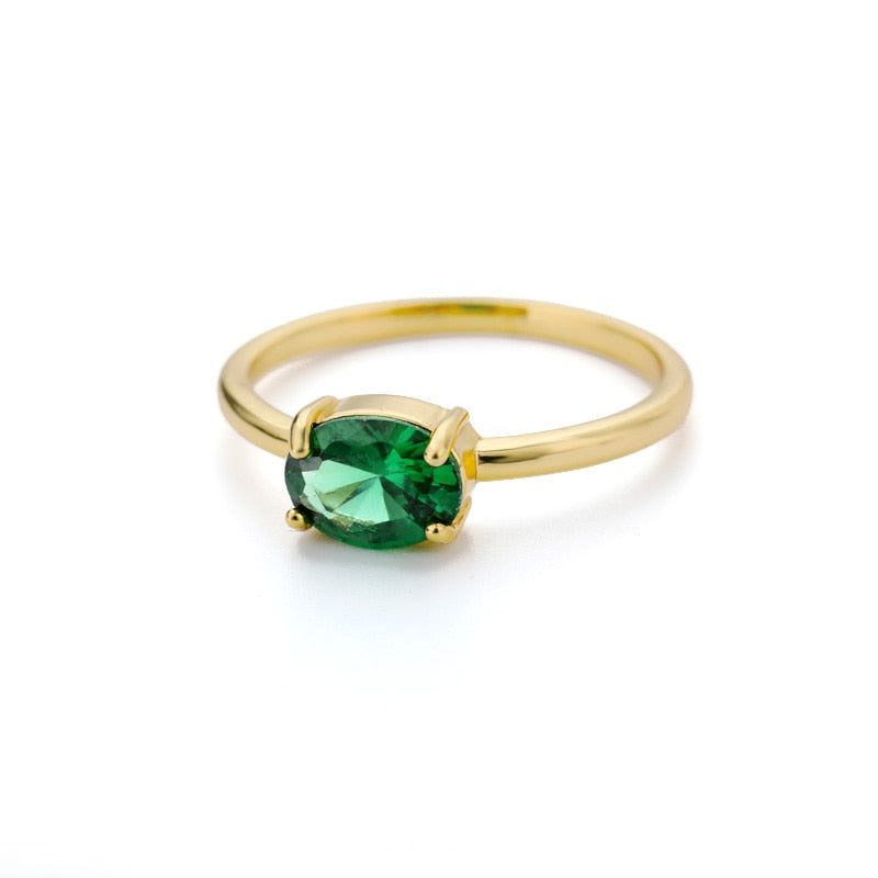 Peris Gems 6 / May / Gold Elegant Birthstone Rings - Stainless Steel 12 Birthstone Rings SHEIN Amazon Temu
