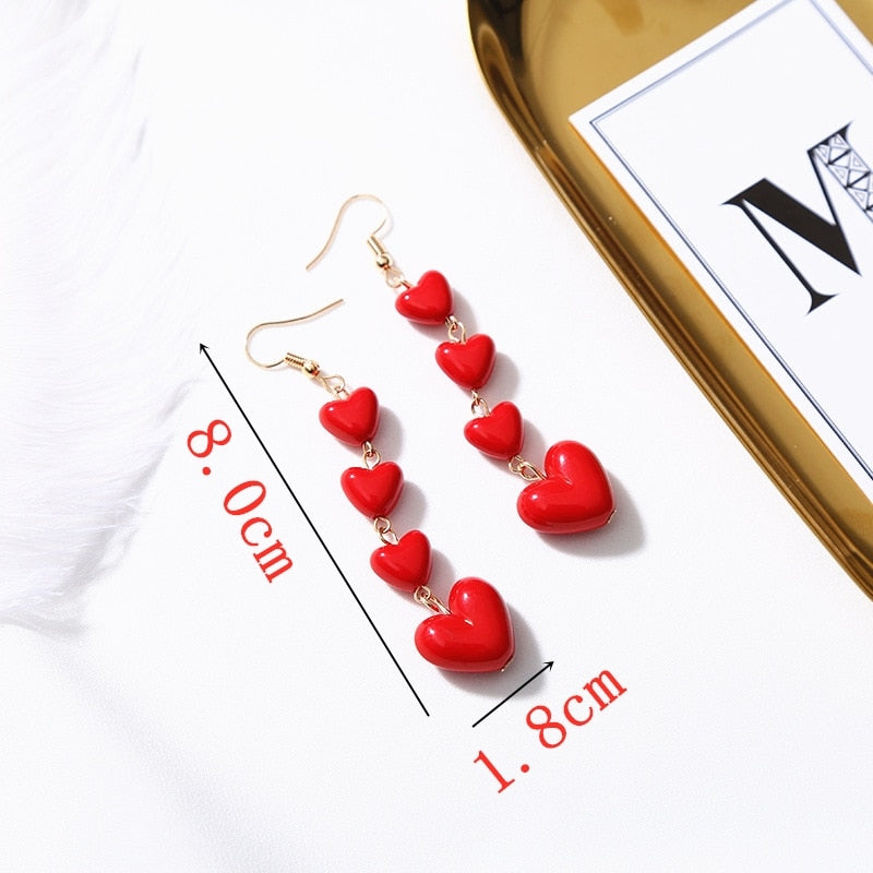 Peris Gems 6 Red Hang Tassel Earrings for Women | Gold Tassel Earrings for Women SHEIN Amazon Temu