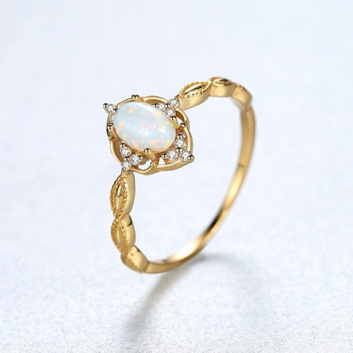 Peris Gems 6 / White Sterling Silver Opal Birdal Rings for Women | Gold Engagement Rings Sterling Silver Opal Birdal Rings for Women Engagement Rings SHEIN Amazon Temu