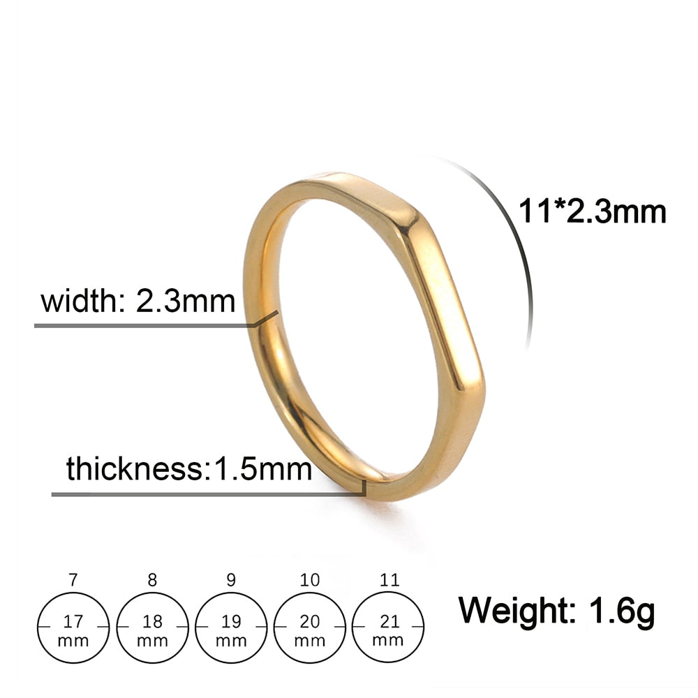 Peris Gems 7 / 2.3mm Wide - G Skyrim Style Stainless Steel Rings - Men Women Casual Jewelry Rings SHEIN Amazon Temu