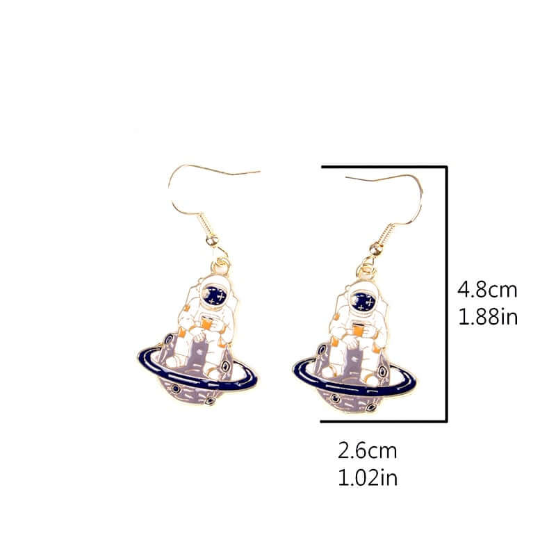 Peris Gems 7 Astronaut Star Stud Ear Clip Earrings for Women | Space Astronaut Gold Stud Earrings for Women SHEIN Amazon Temu