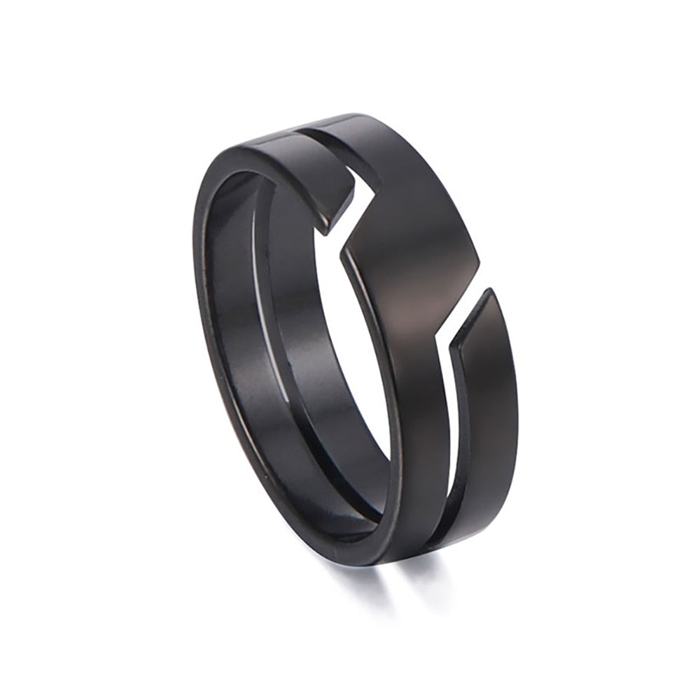 Peris Gems 7 / Black Skyrim Style Stainless Steel Rings - Men Women Casual Jewelry Rings SHEIN Amazon Temu