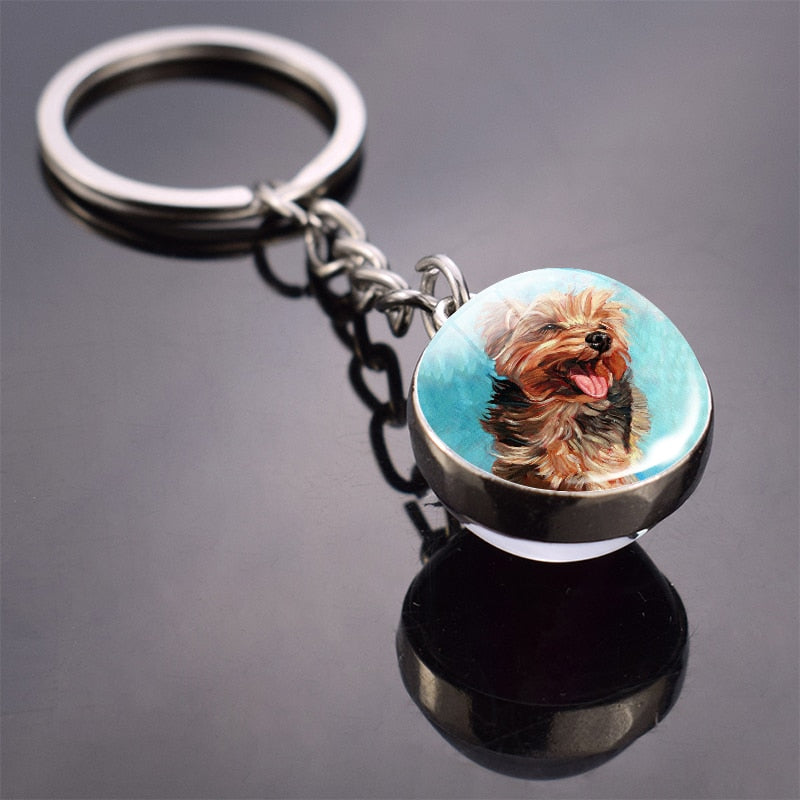 Peris Gems 7 Cute Animal Glass Ball Keychains | French Bulldog Labrador Keychains SHEIN Amazon Temu