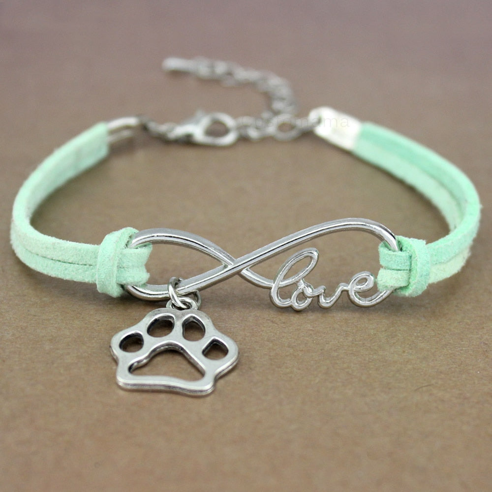 Peris Gems 7 Dog Paw Infinity Rope Bracelets for Women | Animal Love Charms Dog Paw Infinity Rope Bracelets for Women Animal Love Charms SHEIN Amazon Temu