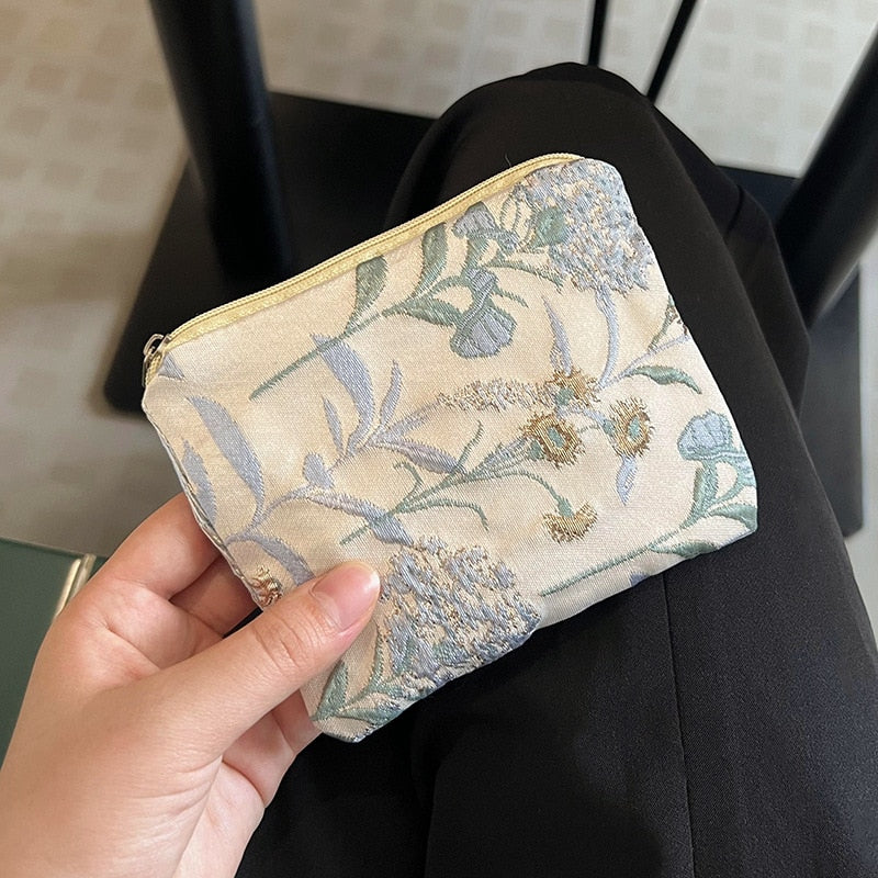 Peris Gems 7 Floral Canvas Small Zipper Coin Purse for Women | Lipstick Bags Floral Canvas Small Zipper Coin Purse for Women SHEIN Amazon Temu
