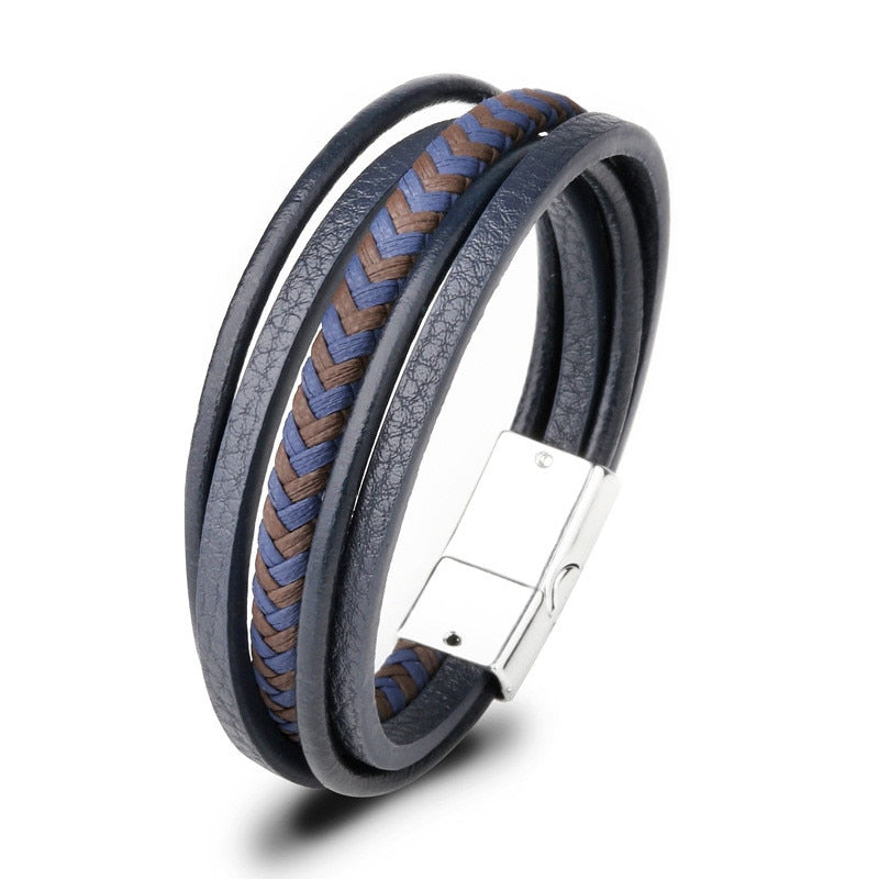 Peris Gems 7 Genuine Leather Braided Bracelet for Men SHEIN Amazon Temu