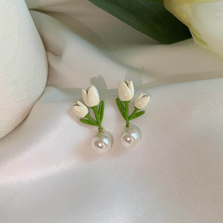 Peris Gems 7 Green Flower Drop Stud Pearl Earring Collection for Women Green Flower Drop Earring Collection for Women Stud Earrings SHEIN Amazon Temu