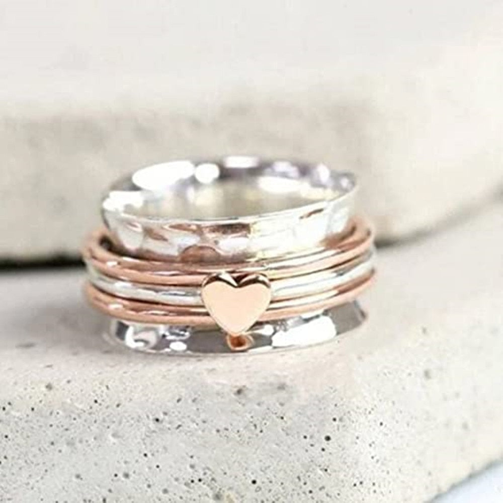 Peris Gems 7 / Heart Rotating Heart Silver Women&