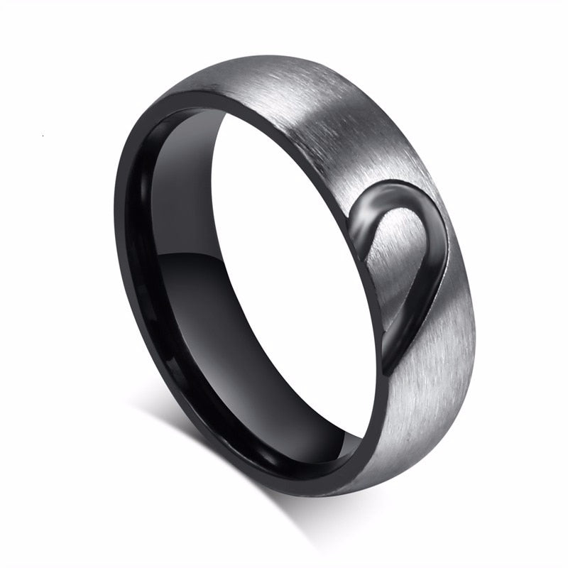 Peris Gems 7 / MB Heart Rings for Couples | Stainless Steel CZ Stone Rings SHEIN Amazon Temu
