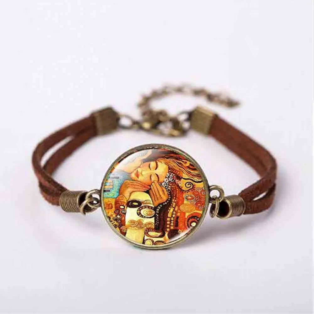 Peris Gems 7 Mother and Child by Gustav Klimt Art Photo Bracelet SHEIN Amazon Temu