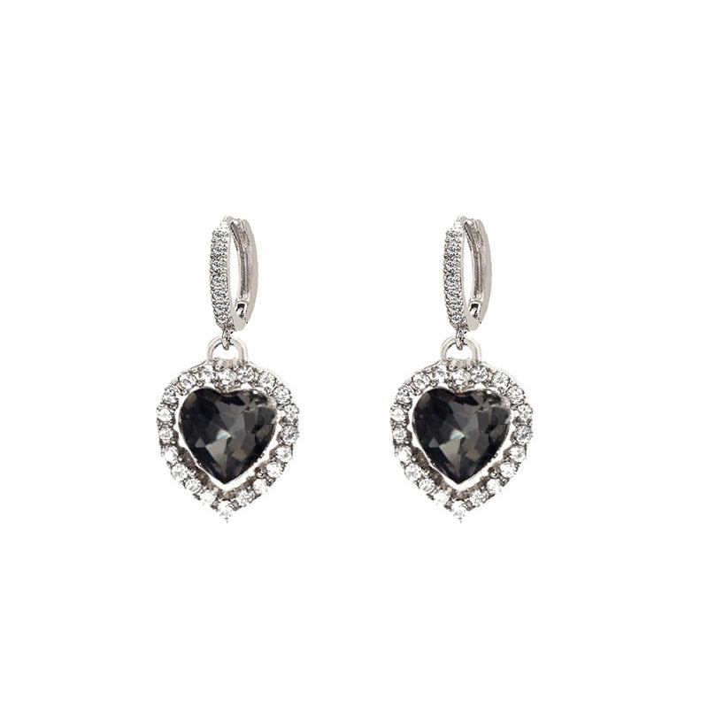 Peris Gems 7 Red Heart Shaped CZ Drop Earrings for Women | Red Diamond Earrings Red Heart Shaped CZ Drop Earrings for Women | Red Diamond SHEIN Amazon Temu