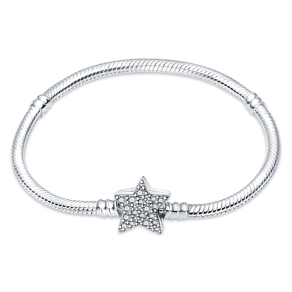 Peris Gems 8 / 17cm Sterling Charm Beads Bracelet for Women | Cute Silver Bracelets for Women SHEIN Amazon Temu