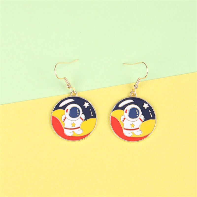 Peris Gems 8 Astronaut Star Stud Ear Clip Earrings for Women | Space Astronaut Gold Stud Earrings for Women SHEIN Amazon Temu