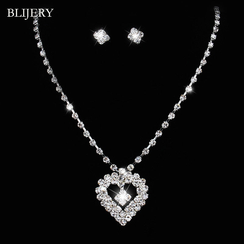 Peris Gems 8 Bridesmaid Bridal Jewelry Set | Silver Diamond Necklace and Earrings Set for Women Bridesmaid Bridal Jewelry Set | Silver Diamond SHEIN Amazon Temu
