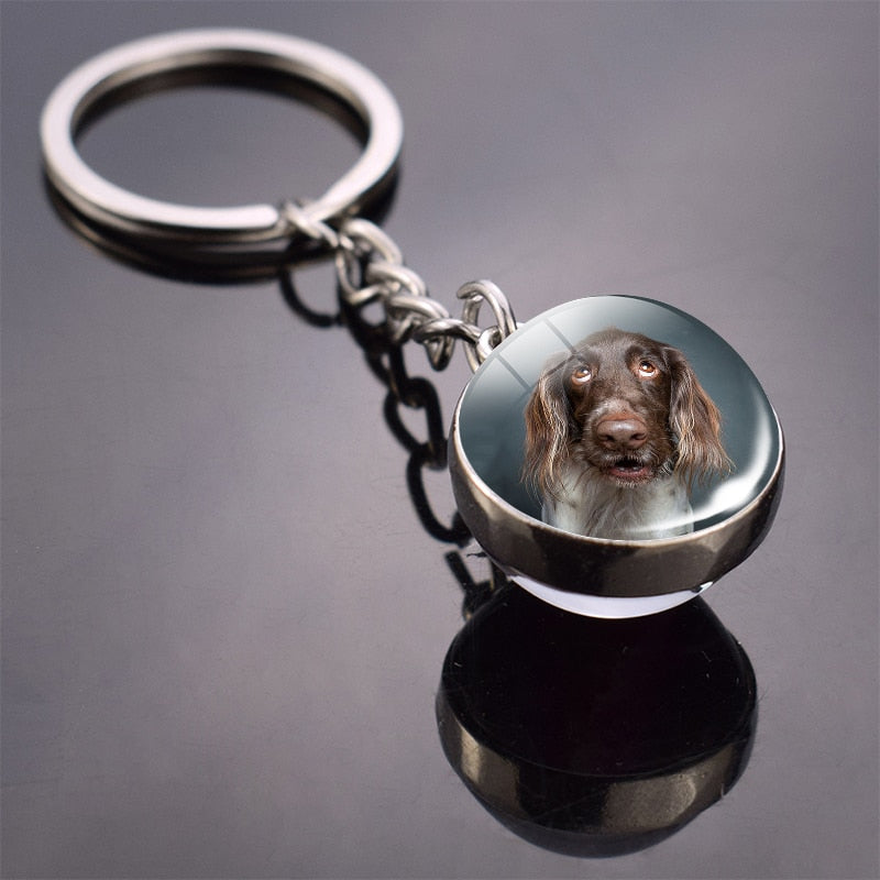 Peris Gems 8 Cute Animal Glass Ball Keychains | French Bulldog Labrador Keychains SHEIN Amazon Temu