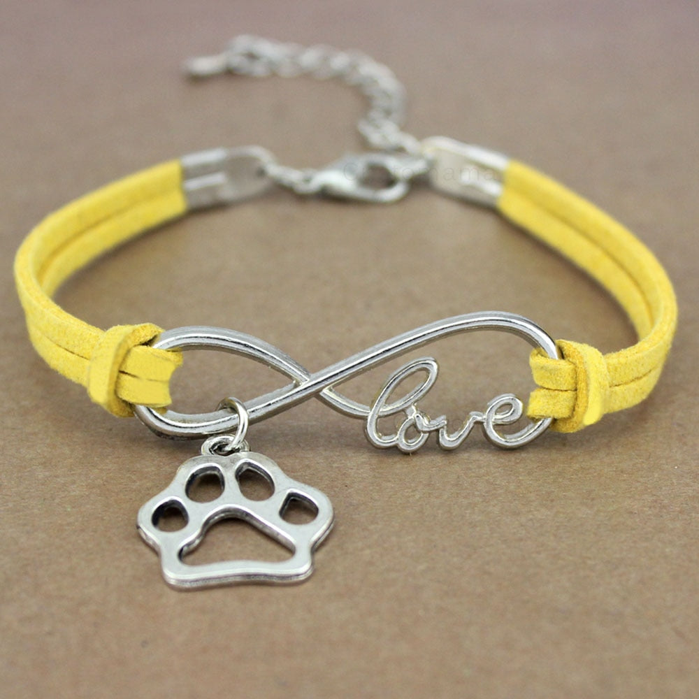 Peris Gems 8 Dog Paw Infinity Rope Bracelets for Women | Animal Love Charms Dog Paw Infinity Rope Bracelets for Women Animal Love Charms SHEIN Amazon Temu