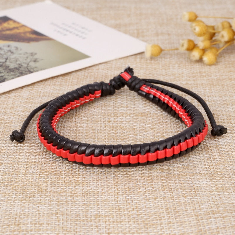 Peris Gems 8 Genuine Leather Braided Bracelet for Men SHEIN Amazon Temu