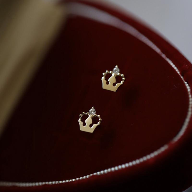 Peris Gems 8 / Gold Sterling Diamond Stud Earrings for Women | 14K Gold Earrings SHEIN Amazon Temu