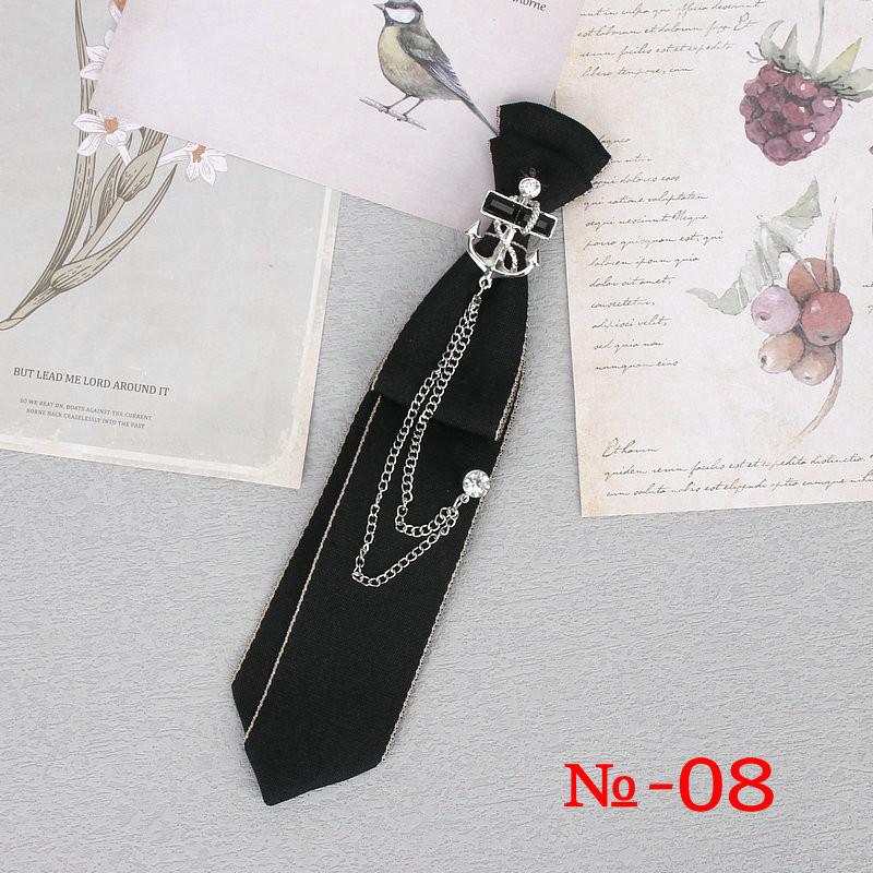 Peris Gems 8 Hand Made Black Ribbon Rhinestone Crystal Neckties - Unisex SHEIN Amazon Temu