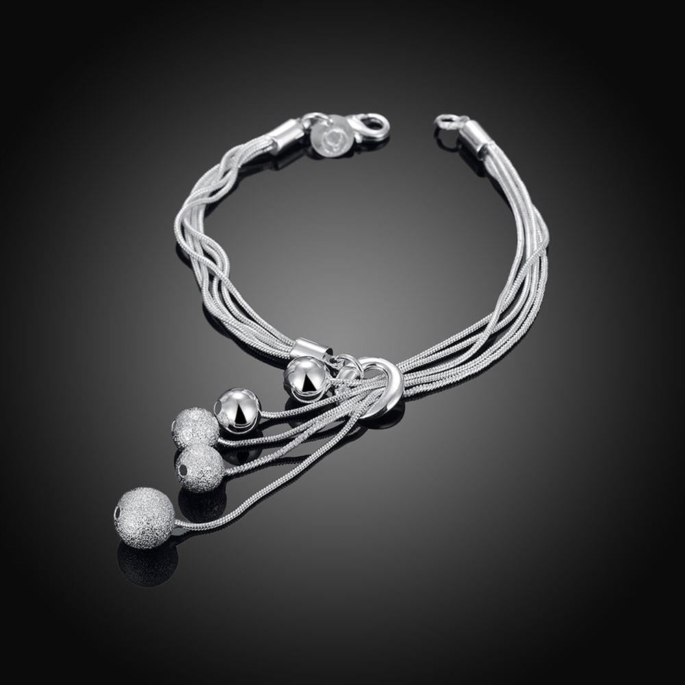 Peris Gems 8 Polished Silver Beads Bracelet for Women | Fashion Charm Bracelet Polished Silver Beads Bracelet for Women | Charm Bracelet SHEIN Amazon Temu