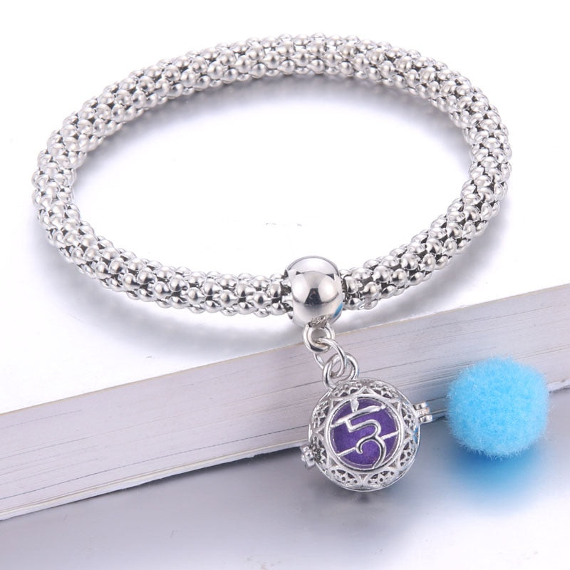 Peris Gems 8 Silver Oil Diffuser Flower Bracelets Unisex | Aromatherapy Lockets Bracelets Silver Oil Diffuser Flower Bracelets Unisex | Aromatherapy SHEIN Amazon Temu