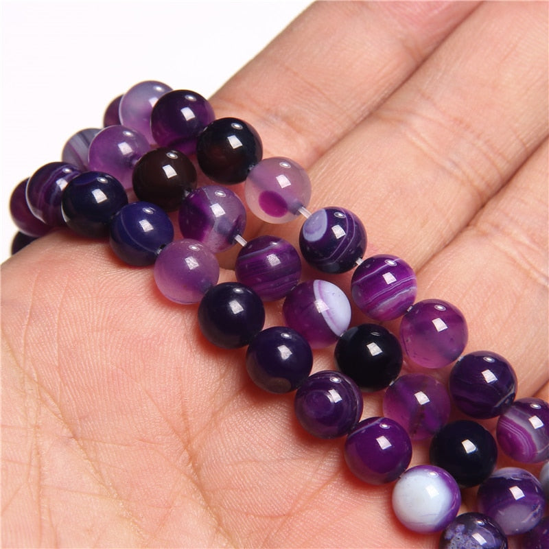 Peris Gems 8 Smooth Purple / 6mm(approx 62pcs) Polished Matte Natural Stone 8 10 MM Agate Spacer Beads for DIY Jewelry Polished Matte Natural Stone 8 10 MM Agate Spacer Beads SHEIN Amazon Temu