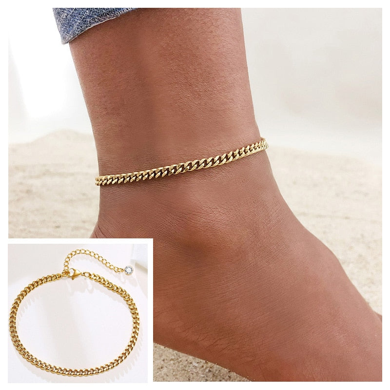 Peris Gems 8 Snake Chain Anklet for Women | Stainless Beach Ankle Bracelet for Women SHEIN Amazon Temu