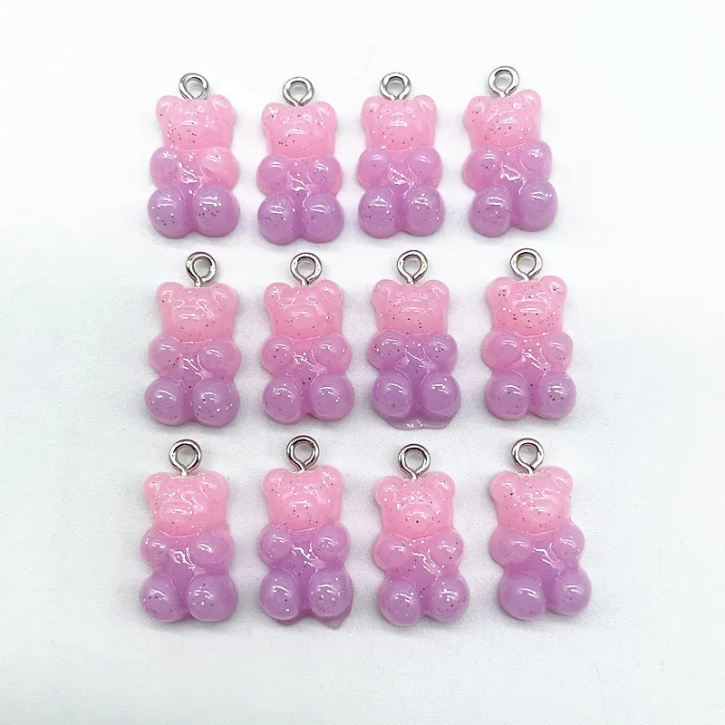 Peris Gems 88 10Pcs Candy Bear Pendant Charms for Necklace Bracelet Earrings Jewelry Making Diy Findings Resin Bears Christmas Making SHEIN Amazon Temu