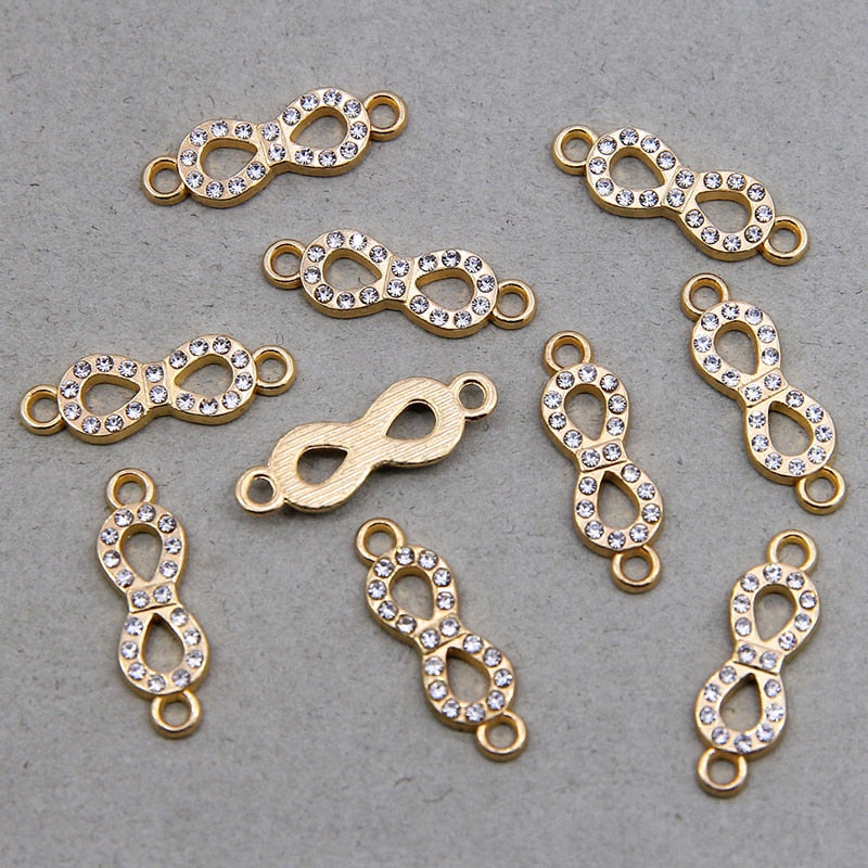 Peris Gems 8pcs Style 13 Gold Infinity Symbol Charms 8pc/Set | DIY Jewelry Pendants SHEIN Amazon Temu