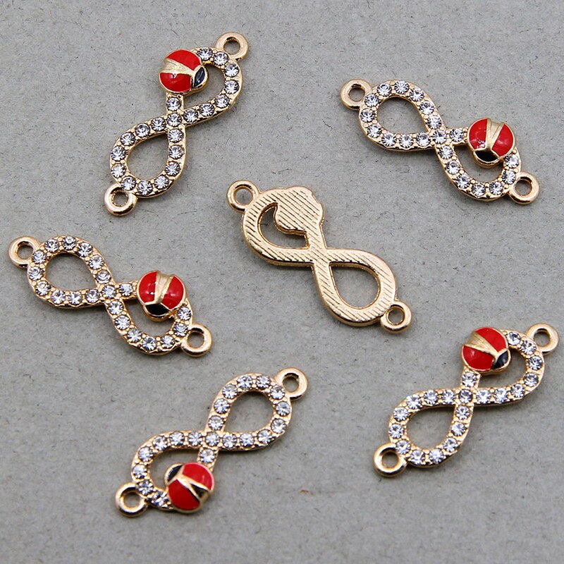 Peris Gems 8pcs Style 14 Gold Infinity Symbol Charms 8pc/Set | DIY Jewelry Pendants SHEIN Amazon Temu