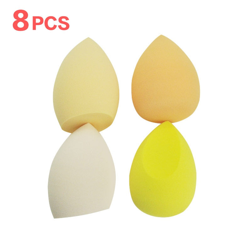 Peris Gems 8pcs yellow Bevel Makeup Sponges | Beauty Cosmetic Makeup Ball SHEIN Amazon Temu