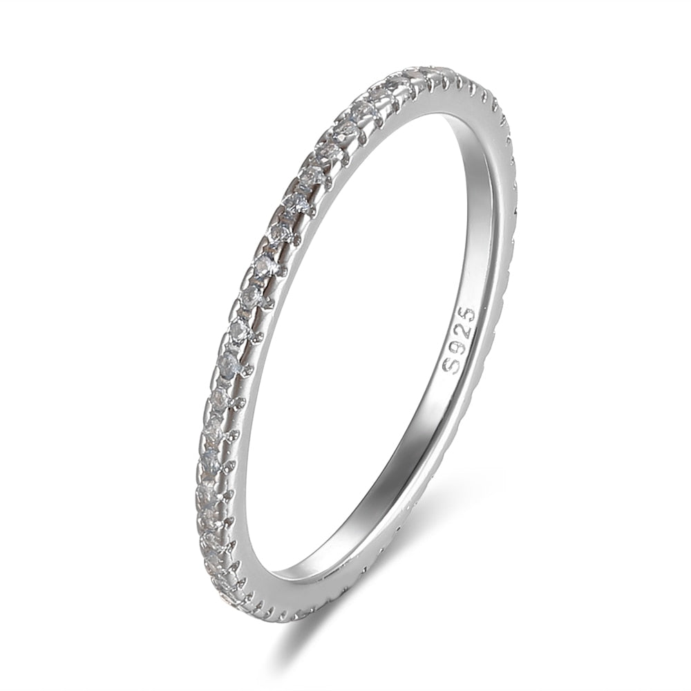 Peris Gems 9 / 5 Classic Stacked Diamond Solid Wedding Band Rings for Women 925 Silver Classic Stacked Diamond Solid Wedding Band Rings for Women SHEIN Amazon Temu